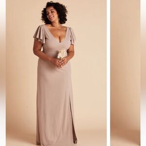 Birdy grey hannah crepe bridesmaid dress taupe
